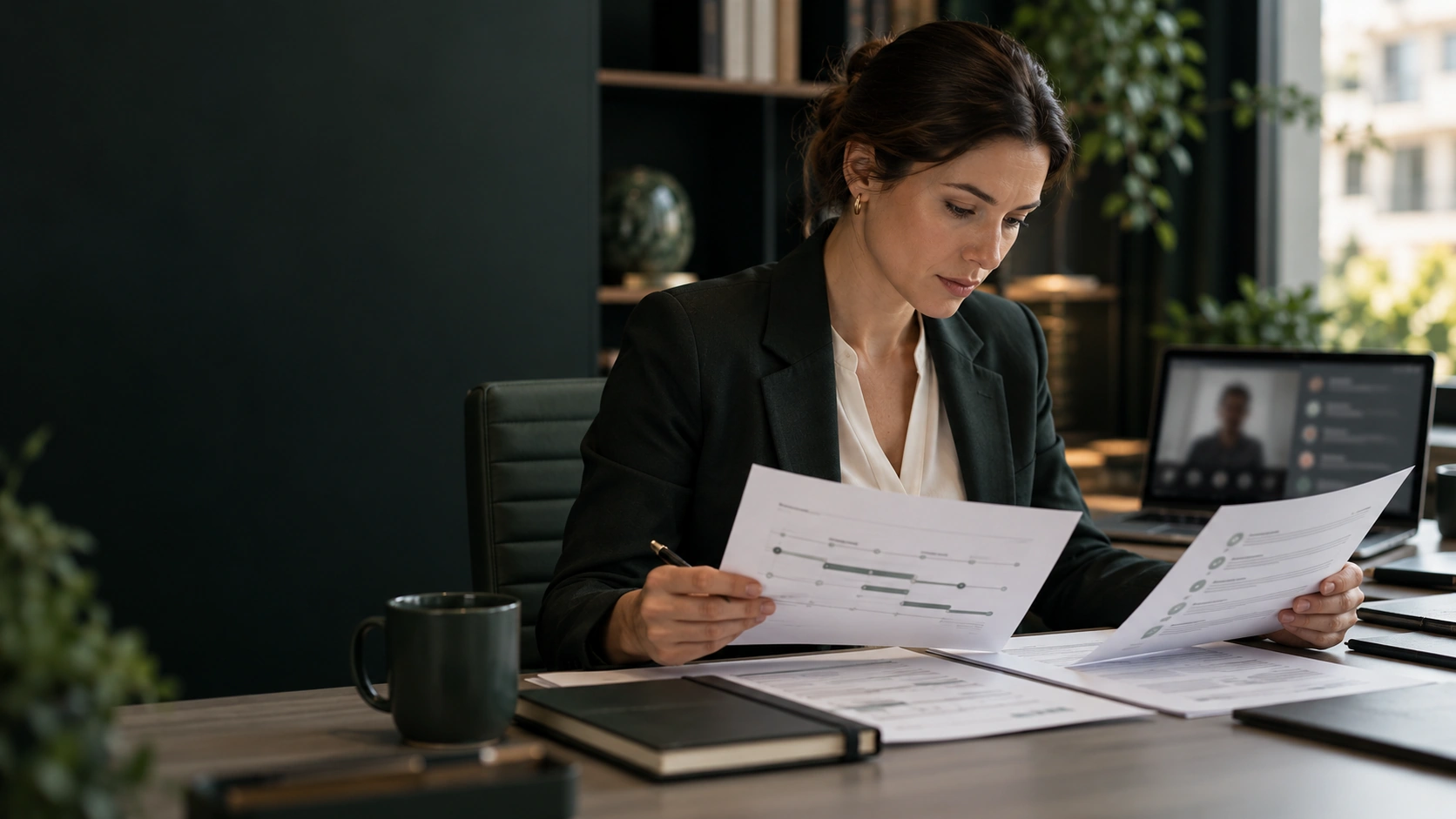 Illustrative review of employment history and credentials for background screening.