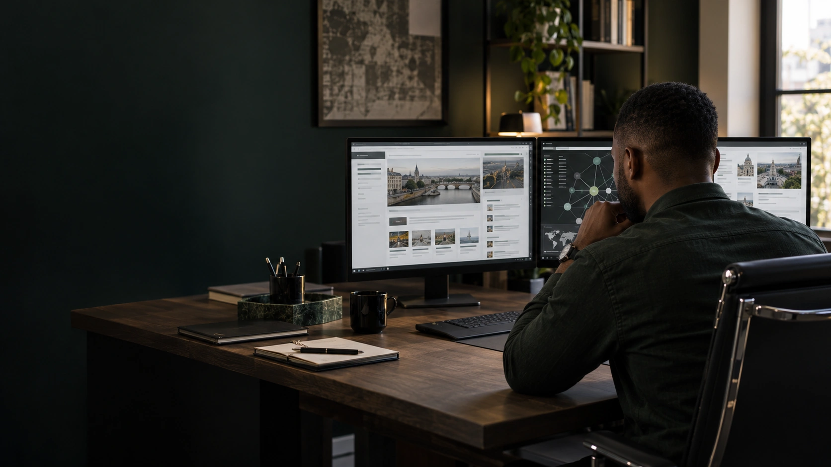 Illustrative workspace for online and open-source investigations.